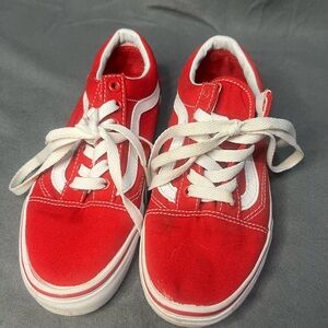 Vans red Old Skool shoes